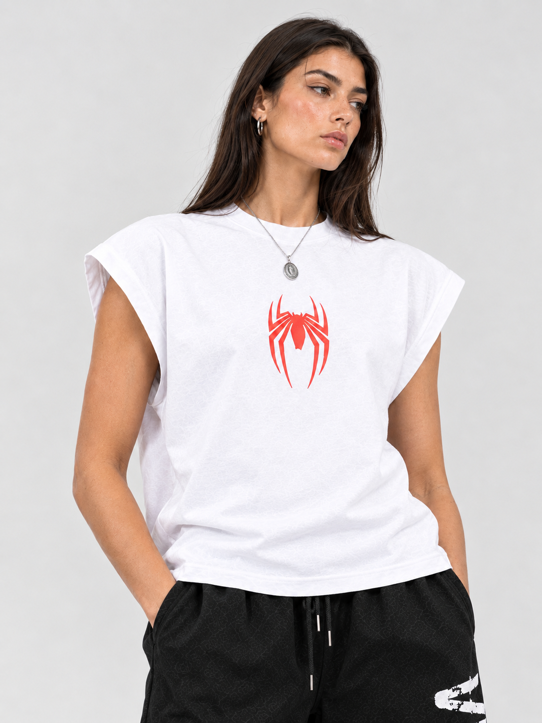 Crimson Spider Boxy Tank Top